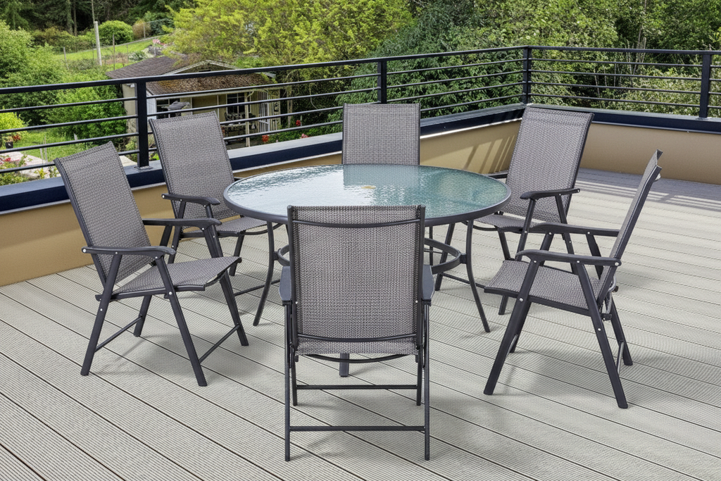 Outsunny 4-Piece Folding Dining Chair Set for Relaxing on Patio,
