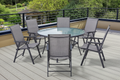 Outsunny 4-Piece Folding Dining Chair Set for Relaxing on Patio,
