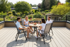 Outsunny 4-Piece Folding Dining Chair Set for Relaxing on Patio,