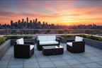 Outsunny Patio Sectional with Cushions 4pcs Outdoor Rattan Wicker Sofa