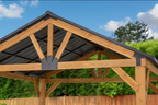 Outsunny 13' x 11' Wooden Gazebo Canopy Outdoor Sun Shade Shelter w/