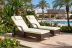 Outsunny Adjustable Wicker Sun Lounger Outdoor Recliner Chair Garden