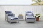 Outsunny 5pc Outdoor Patio Furniture Set Rattan Wicker Conversation