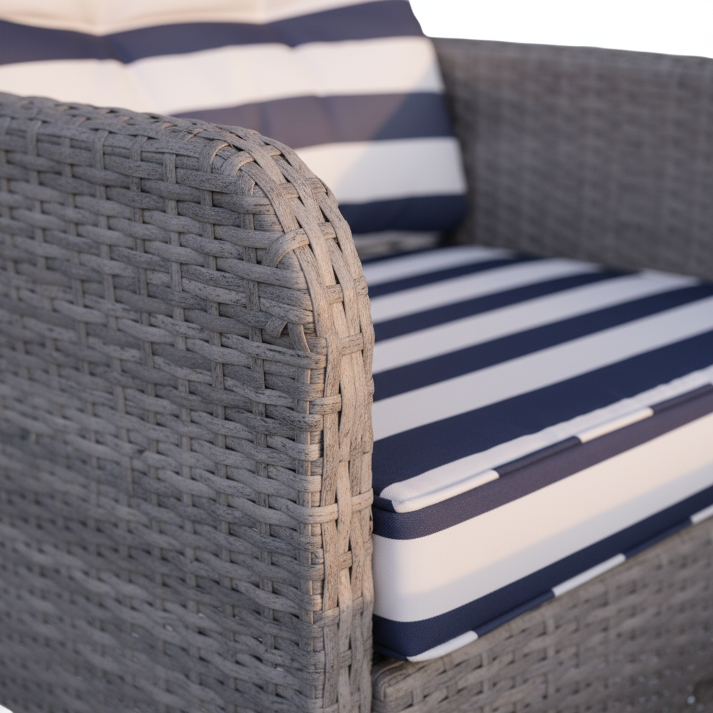 Outsunny 5pc Outdoor Patio Furniture Set Rattan Wicker Conversation
