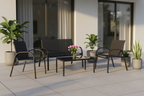 4 Pcs Patio Furniture Bistro Set
