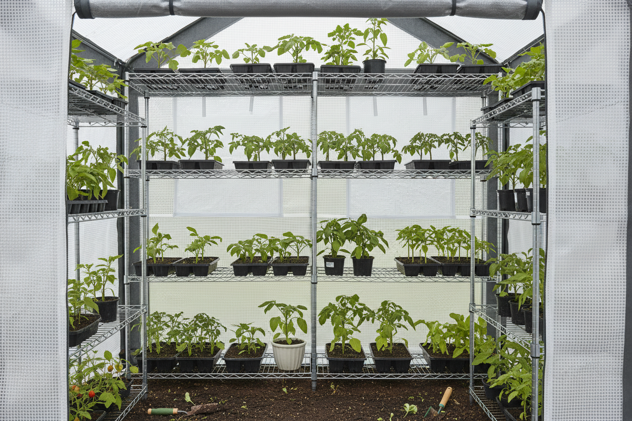 Outsunny 6 x 8ft Greenhouse Walk-in Portable Gardening Plant Flower
