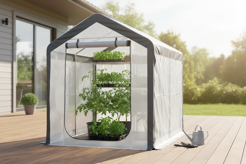 Outsunny 6 x 8ft Greenhouse Walk-in Portable Gardening Plant Flower