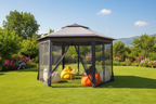Outsunny Double Roof Hexagon Patio Gazebo Outdoor Instant Shelter