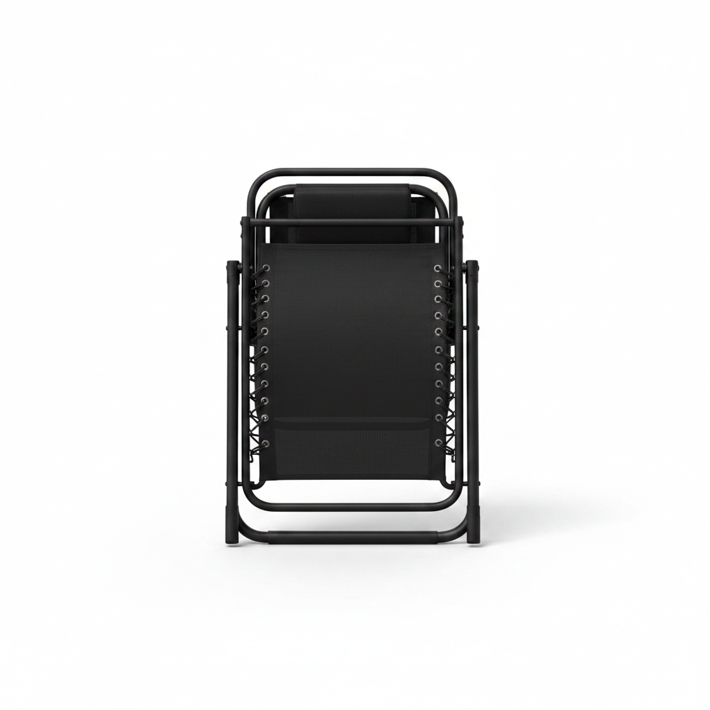 Zero Gravity Portable Foldable Rocking Chair Recliner Black
