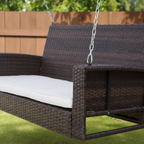 Outsunny 2-person Outdoor Wicker Porch Swing Chair Garden Hanging