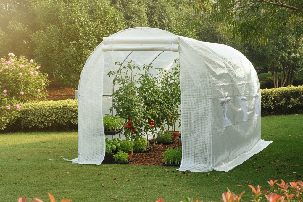 Outsunny 14.8'L x 6.6'W x 6.6'H Walk-in Tunnel Greenhouse Plant