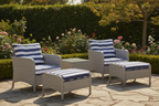 Outsunny 5pc Outdoor Patio Furniture Set Rattan Wicker Conversation