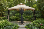 Outsunny Outdoor Patio Gazebo Pavilion Canopy Tent Steel w/ Mosquito