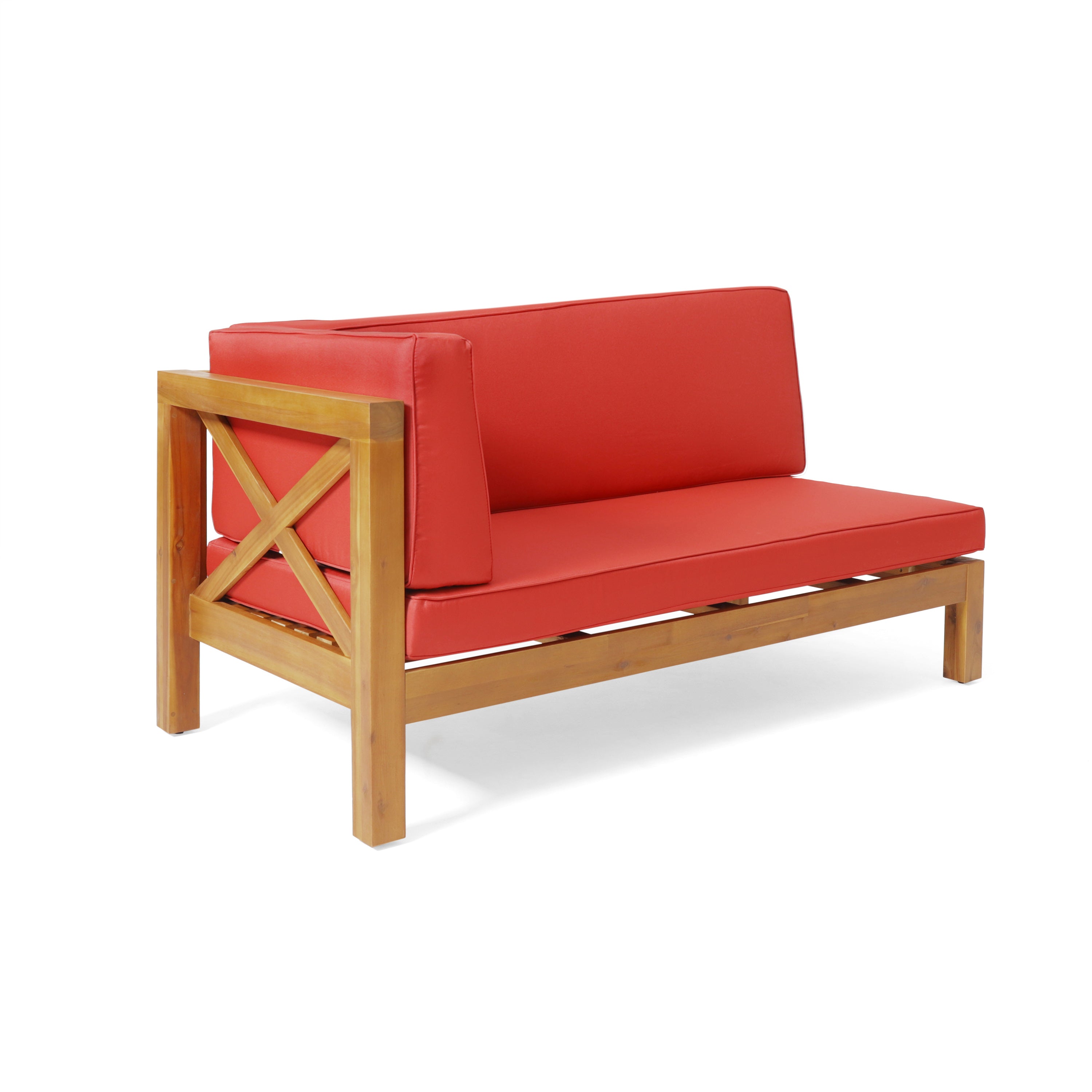 Brava Outdoor X-Back Corner Bench with Coffee Table