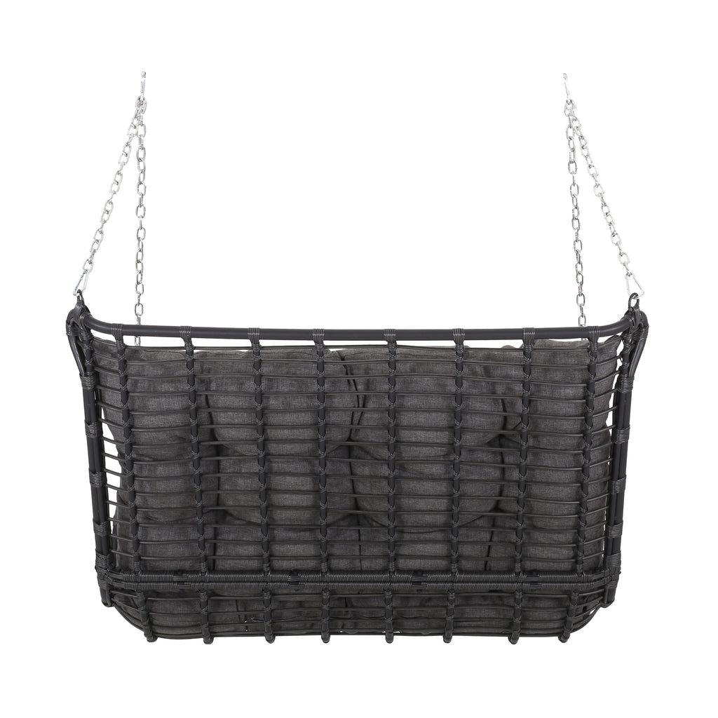 Arruda Outdoor Wicker Porch Swing with Cushions