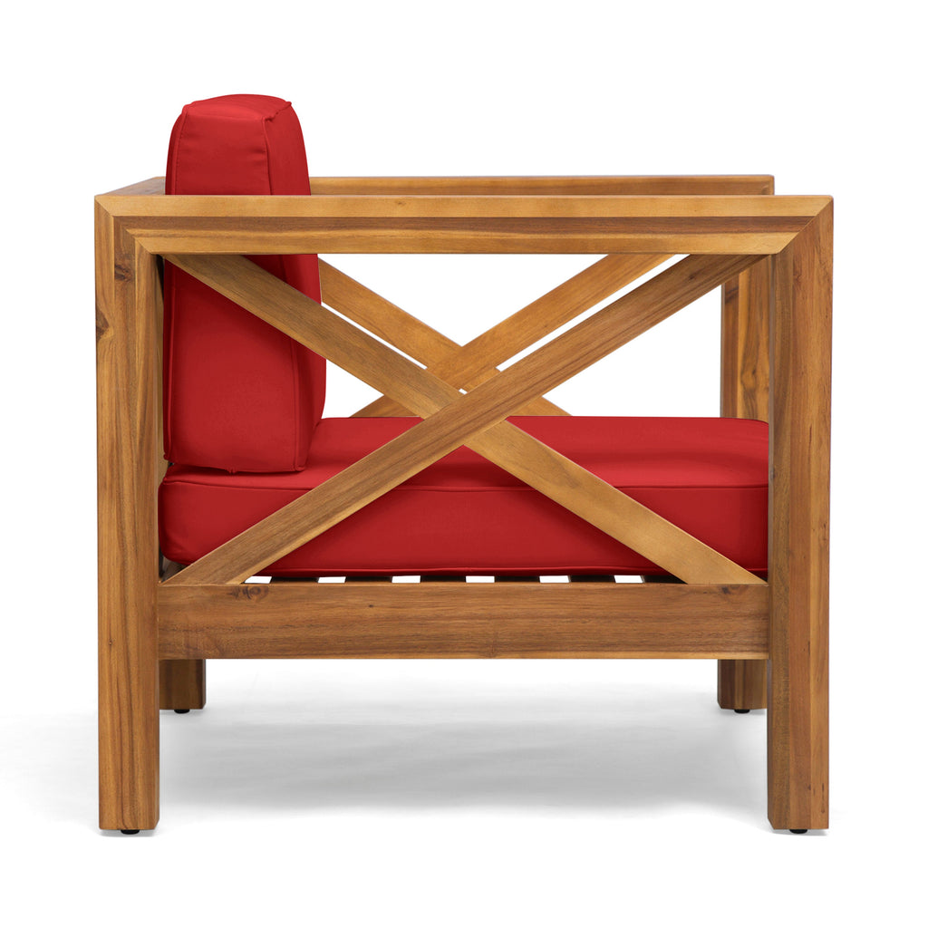Brava Outdoor Club Chair with Water-Resistant Cushions