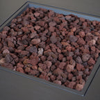 33" Outdoor Iron Square Propane Fire Pit, Tank Inside, 50,000 BTU