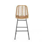 Sawtelle Outdoor Wicker Barstools, Set of 2