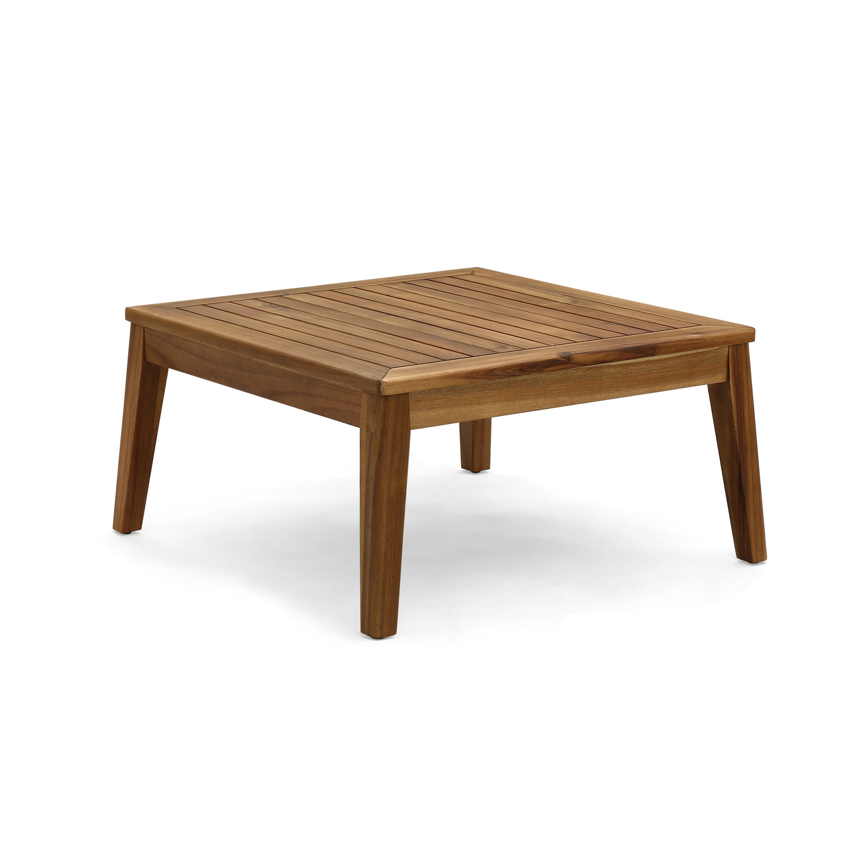 Grenada Outdoor Acacia Wood U-Shape Armless Sectional Sofa
