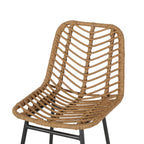 Sawtelle Outdoor Wicker Barstools, Set of 2