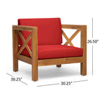 Brava Outdoor Club Chair with Water-Resistant Cushions