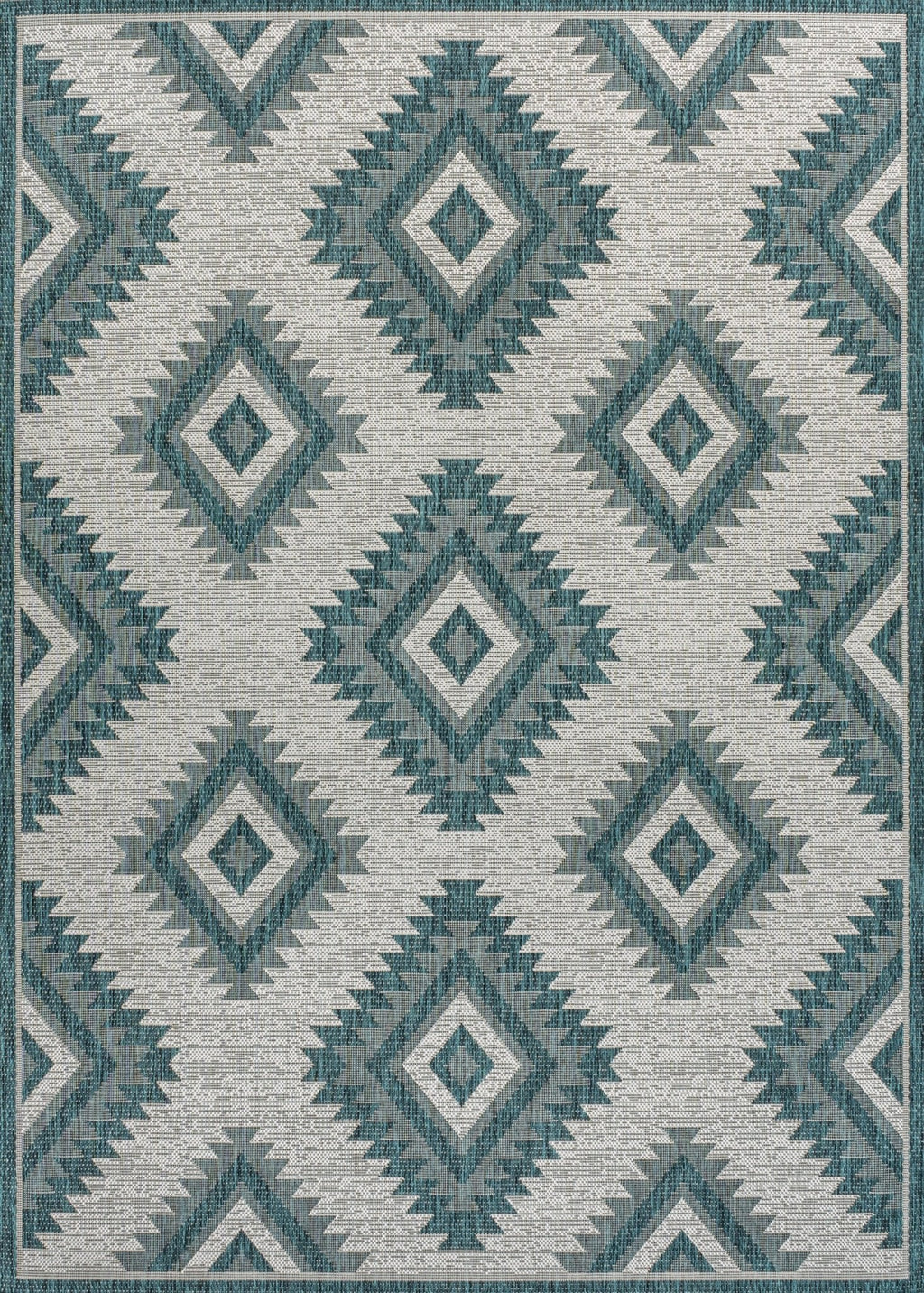 Lior Geometric Moroccan Diamond Indoor/Outdoor Runner Rug