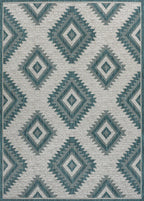 Lior Geometric Moroccan Diamond Indoor/Outdoor Runner Rug