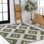 Lior Geometric Moroccan Diamond Indoor/Outdoor Runner Rug
