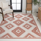 Lior Geometric Moroccan Diamond Indoor/Outdoor Runner Rug