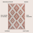 Lior Geometric Moroccan Diamond Indoor/Outdoor Runner Rug