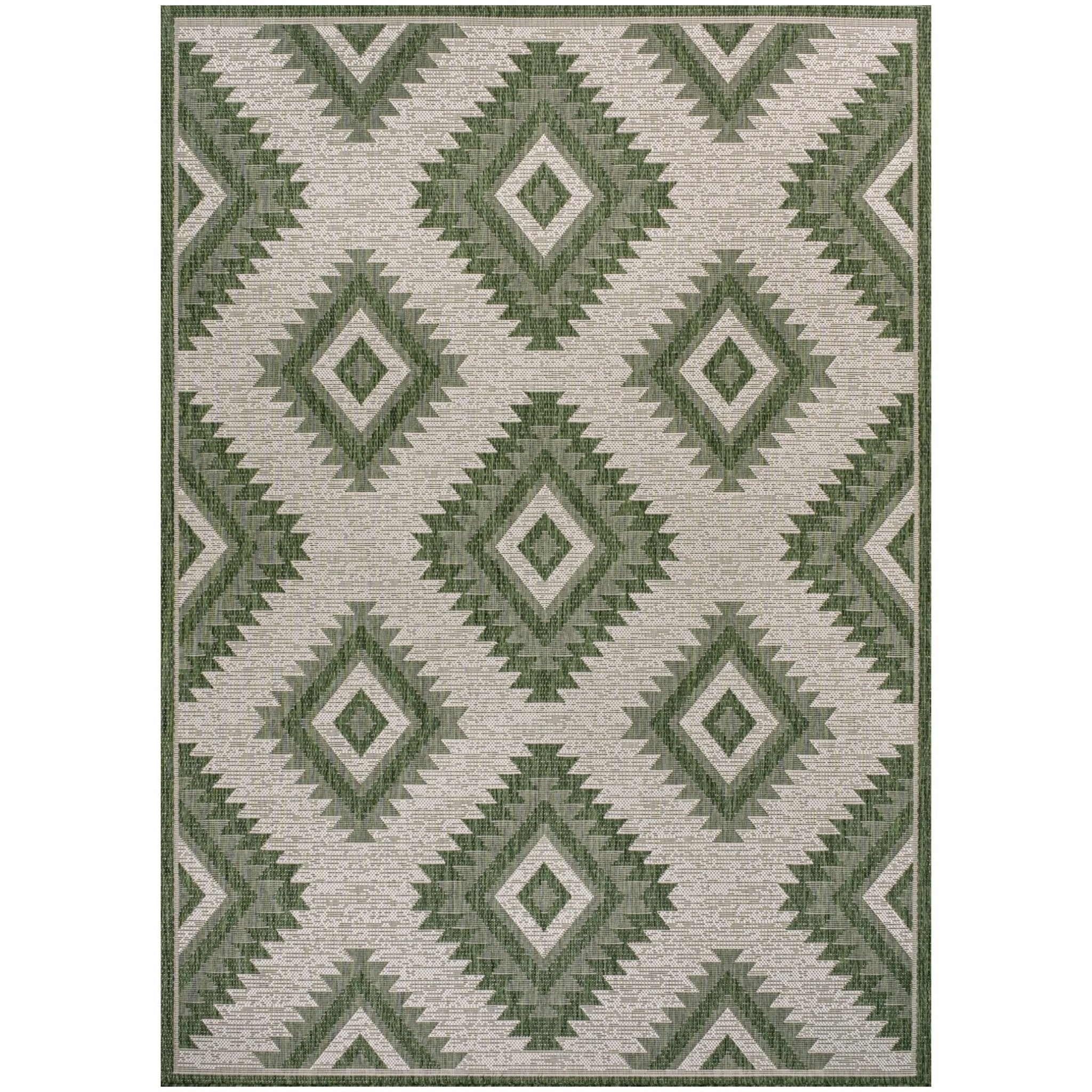 Lior Geometric Moroccan Diamond Indoor/Outdoor Runner Rug