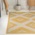 Lior Geometric Moroccan Diamond Indoor/Outdoor Runner Rug