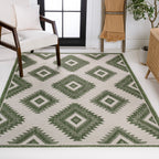 Lior Geometric Moroccan Diamond Indoor/Outdoor Runner Rug