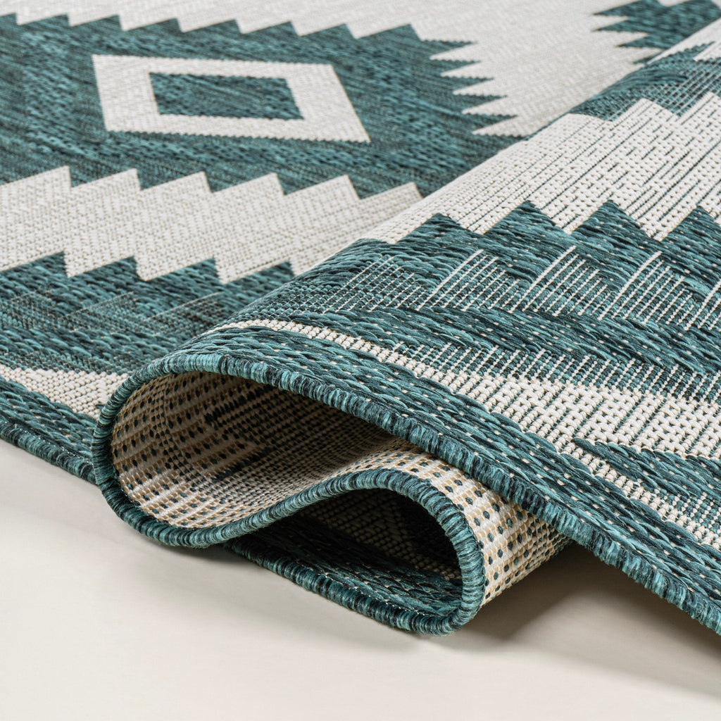 Lior Geometric Moroccan Diamond Indoor/Outdoor Runner Rug