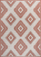 Lior Geometric Moroccan Diamond Indoor/Outdoor Runner Rug
