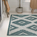 Lior Geometric Moroccan Diamond Indoor/Outdoor Runner Rug