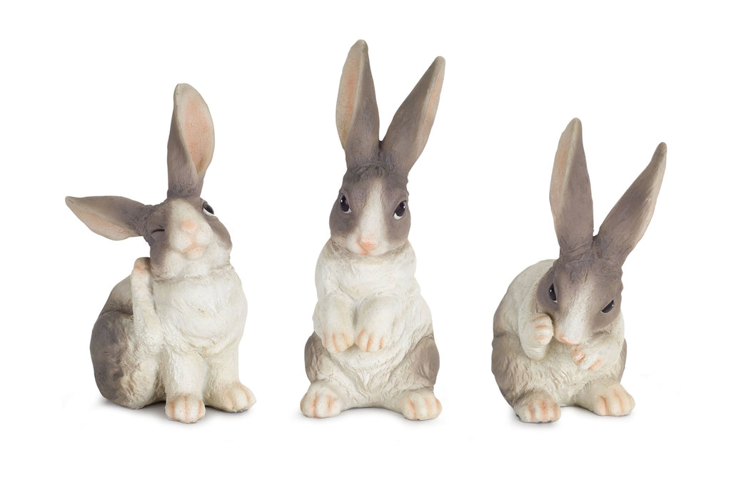 Long Ear Rabbit Figurine, Set of 6