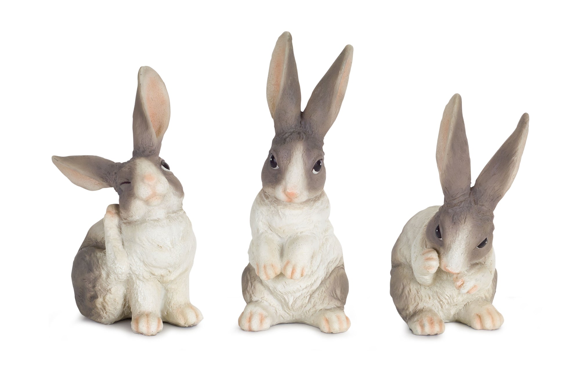 Long Ear Rabbit Figurine, Set of 6