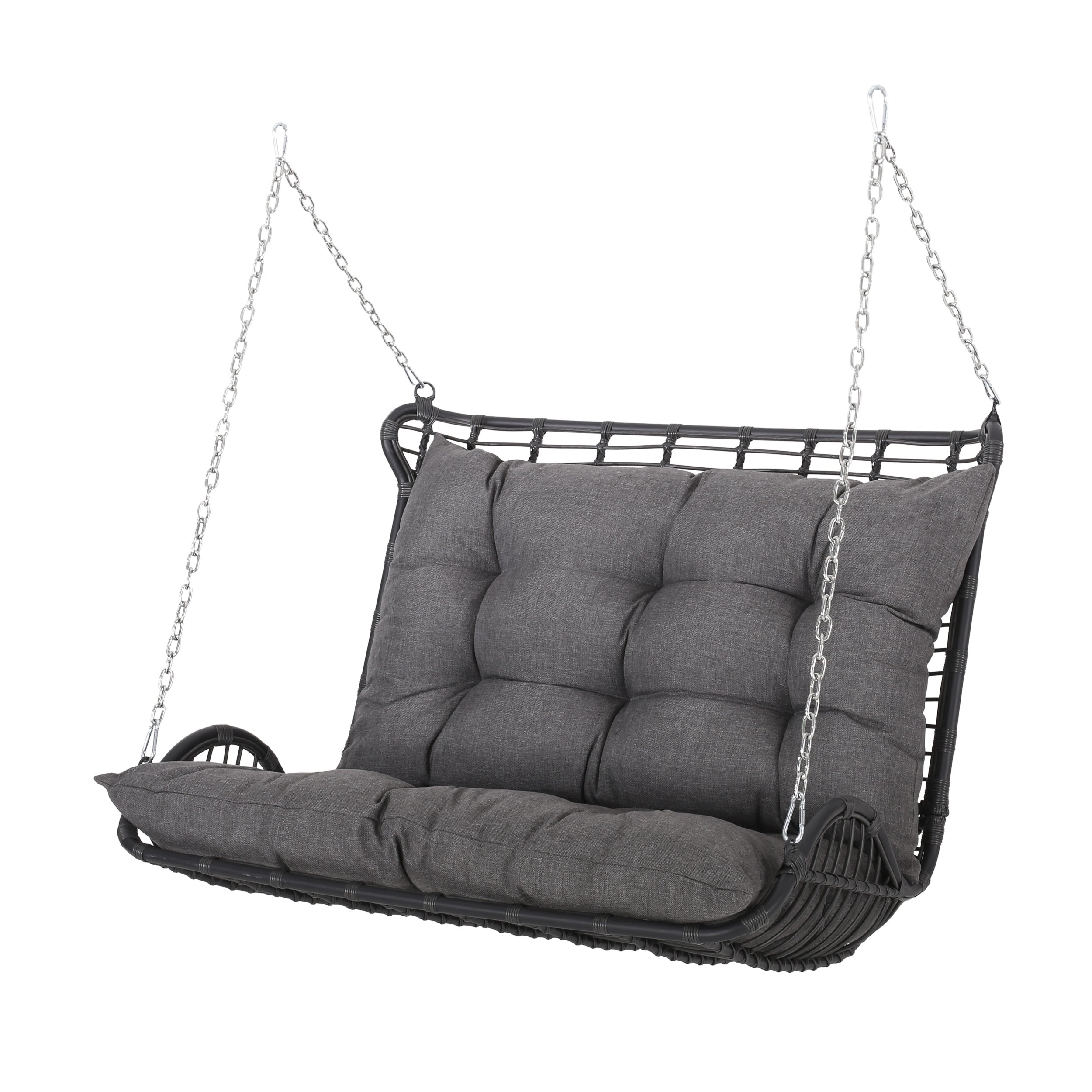 Arruda Outdoor Wicker Porch Swing with Cushions