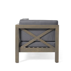 Brava Outdoor X-Back Corner Bench with Coffee Table