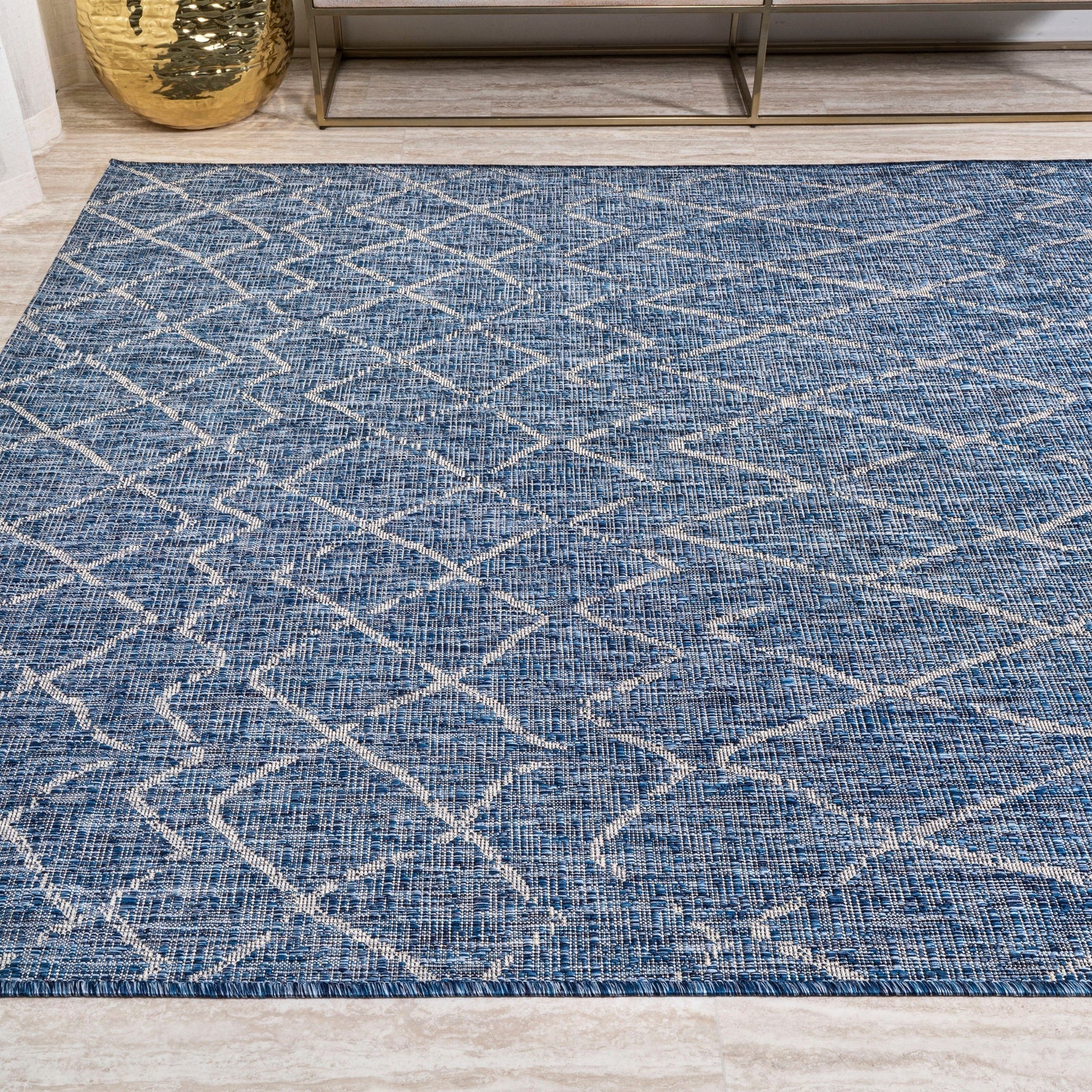 Madaba Moroccan Trellis Indoor/Outdoor Runner Rug