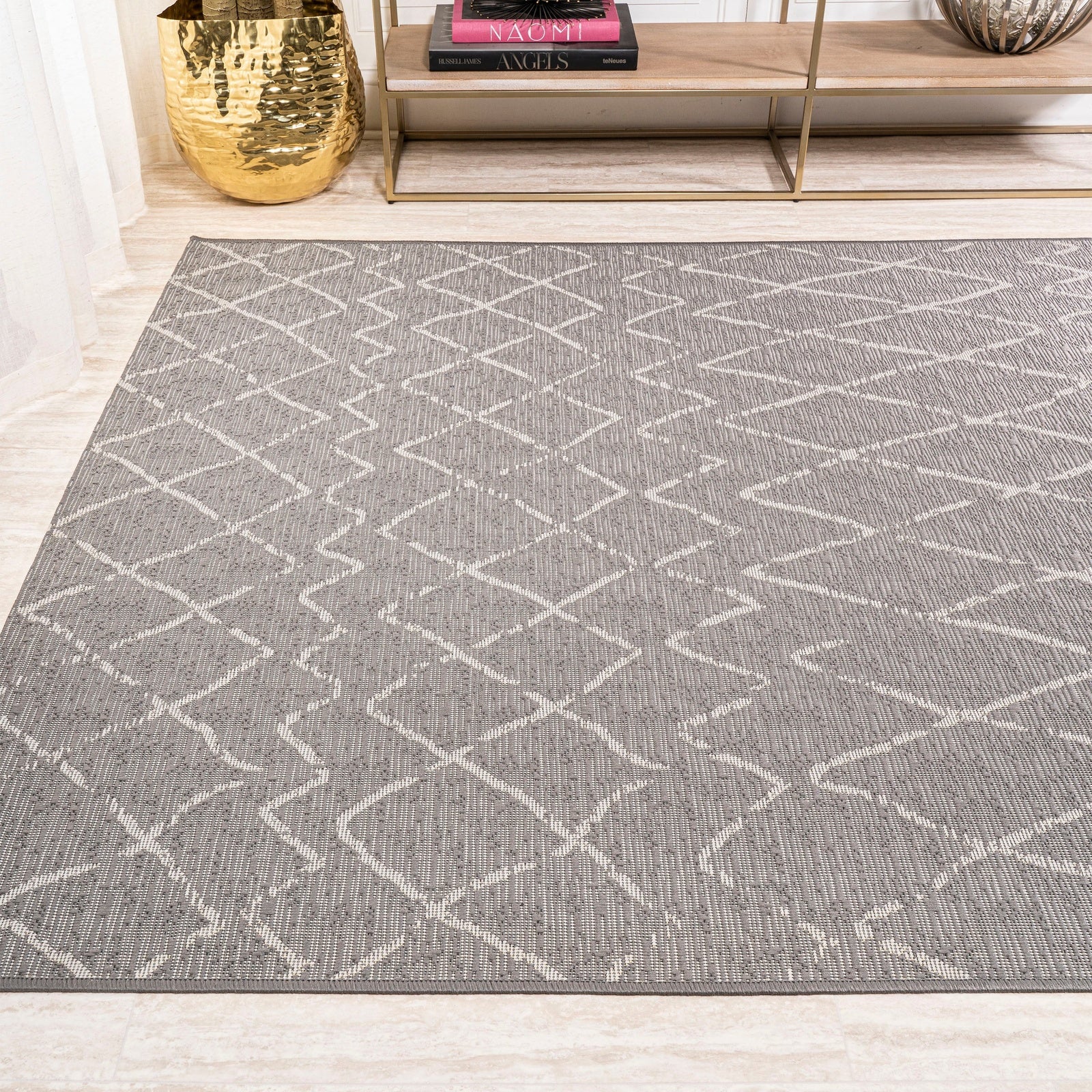 Madaba Moroccan Trellis Indoor/Outdoor Runner Rug