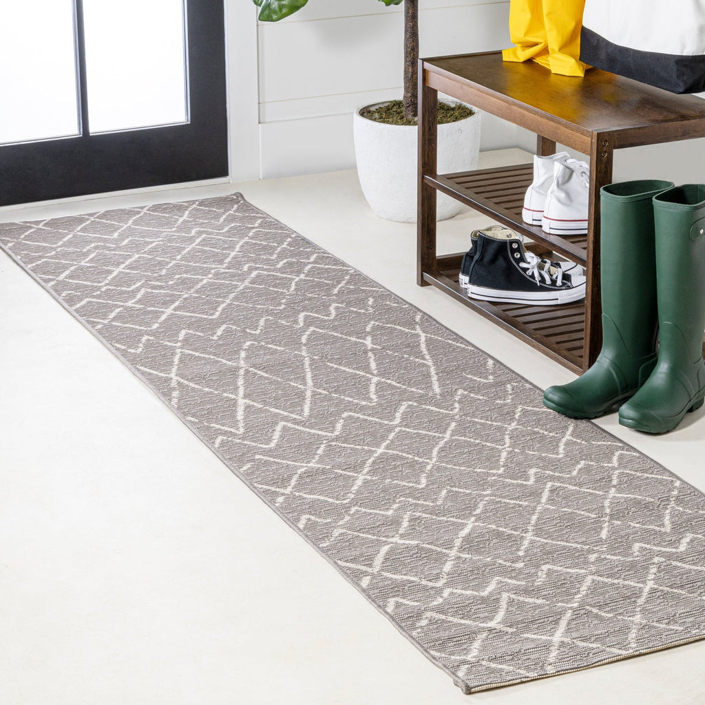 Madaba Moroccan Trellis Indoor/Outdoor Runner Rug