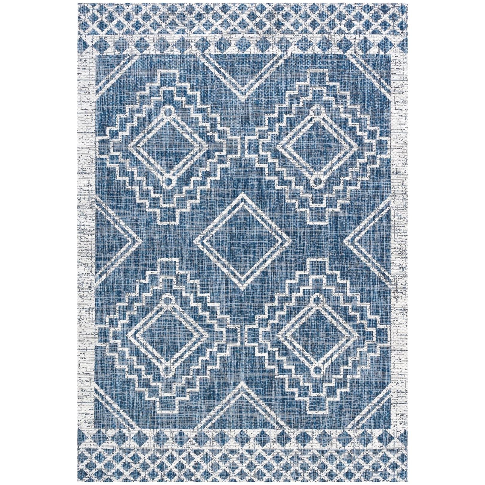 Marokko Diamond Tribal Medallion Indoor/Outdoor Runner Rug