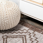 Marokko Diamond Tribal Medallion Indoor/Outdoor Runner Rug