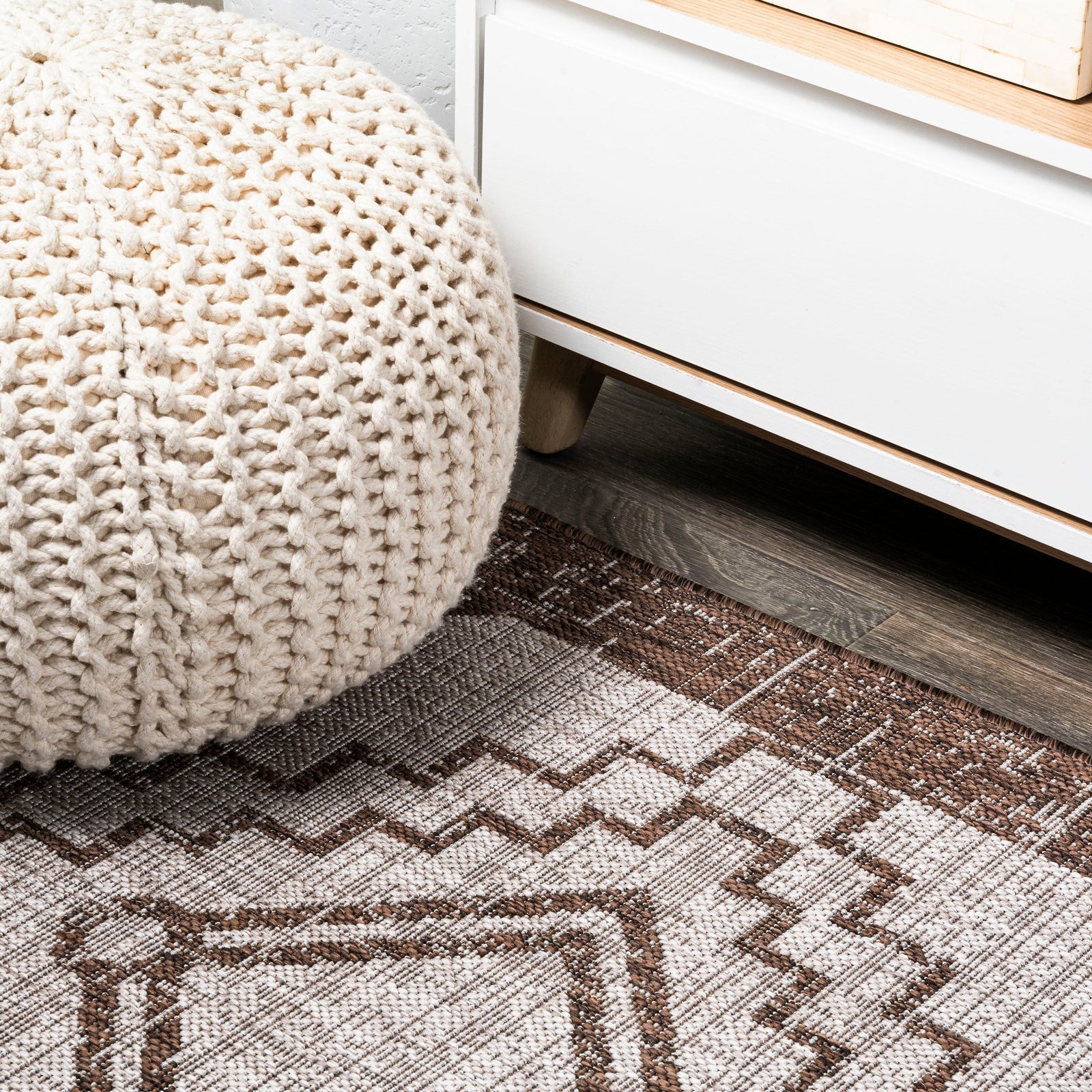 Marokko Diamond Tribal Medallion Indoor/Outdoor Runner Rug