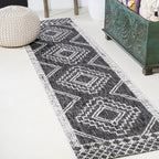 Marokko Diamond Tribal Medallion Indoor/Outdoor Runner Rug