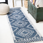 Marokko Diamond Tribal Medallion Indoor/Outdoor Runner Rug