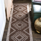 Marokko Diamond Tribal Medallion Indoor/Outdoor Runner Rug