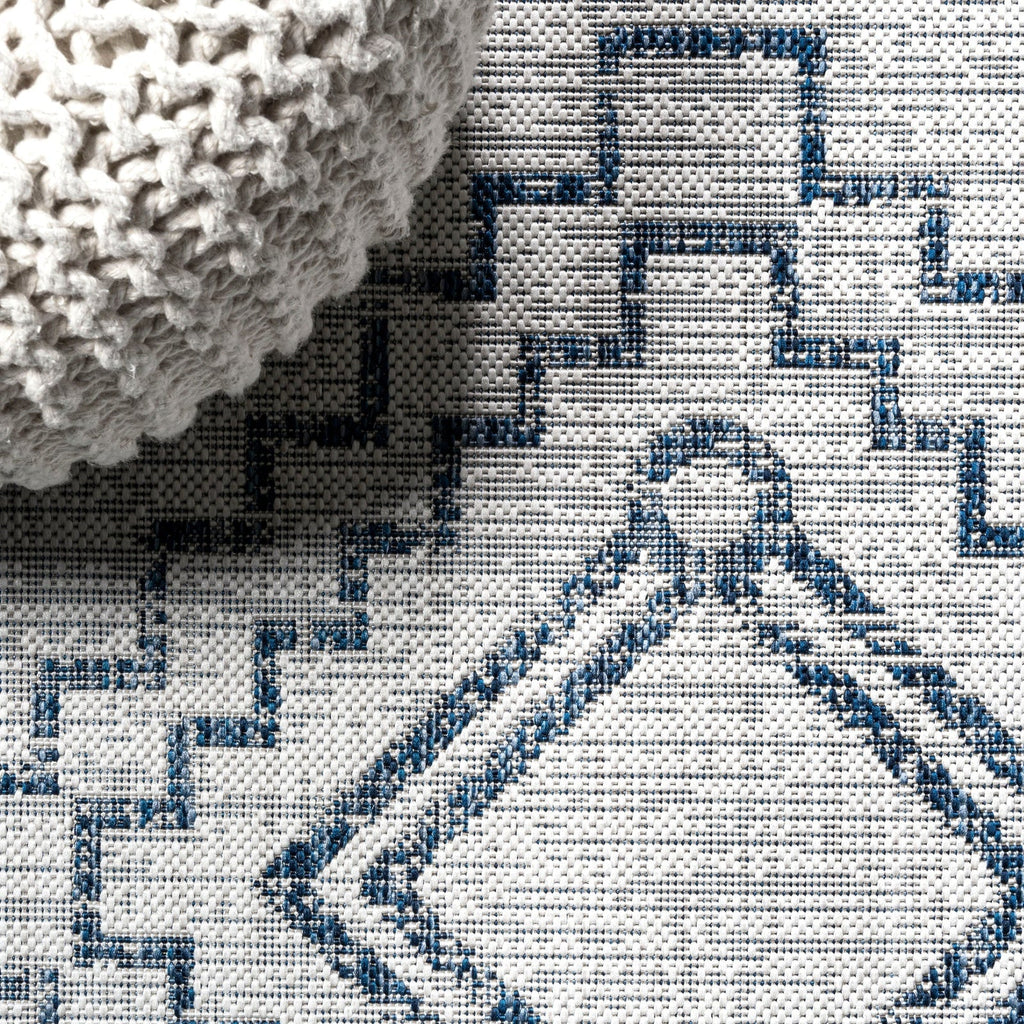 Marokko Diamond Tribal Medallion Indoor/Outdoor Runner Rug